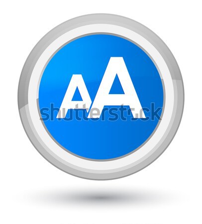 Font size icon glossy black round button Stock photo © faysalfarhan