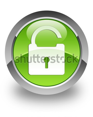 Foto stock: Icono · verde · Internet · seguridad · web