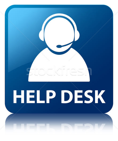 [[stock_photo]]: Aider · bureau · icône · bleu