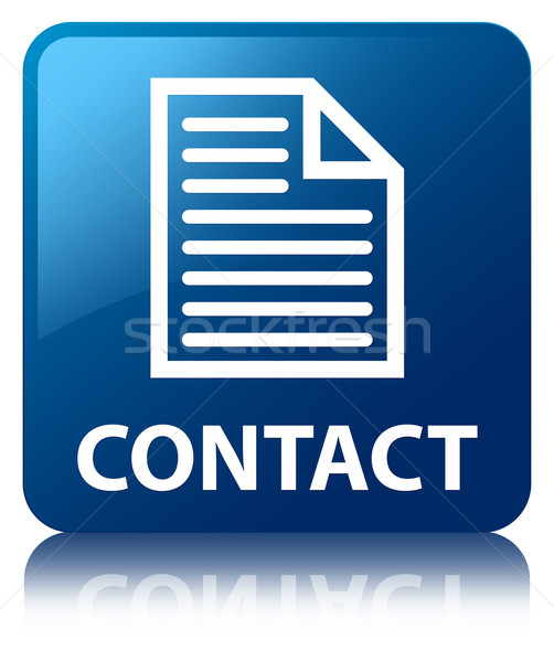 Contact (page icon) glossy blue reflected square button Stock photo © faysalfarhan