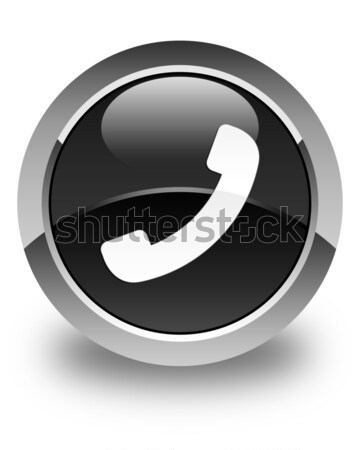 Zdjęcia stock: Telefonu · ikona · brązowy · przycisk · telefon