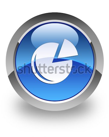 Graph icon glossy green round button Stock photo © faysalfarhan