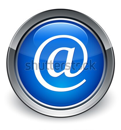 E-Mail Anschrift Symbol glänzend blau Taste Stock foto © faysalfarhan