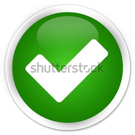 Validate icon glossy green round button Stock photo © faysalfarhan