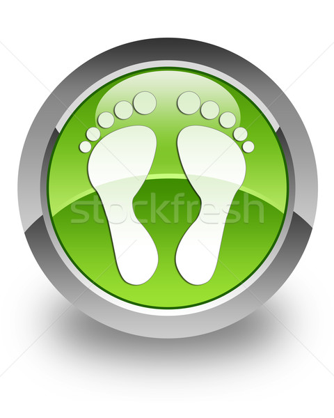 Fußabdruck glänzend Symbol grünen Mann medizinischen Stock foto © faysalfarhan