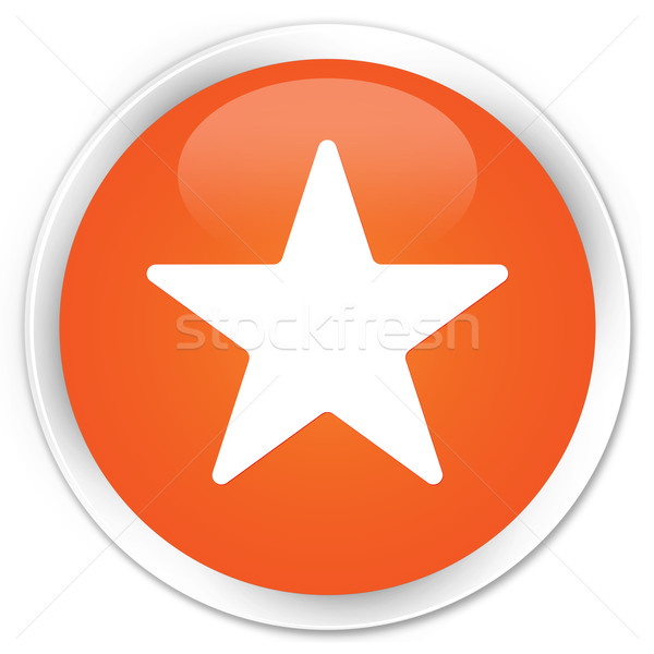 Star icon oranje knop web witte Stockfoto © faysalfarhan