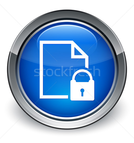 Proteger página documento ícone azul Foto stock © faysalfarhan