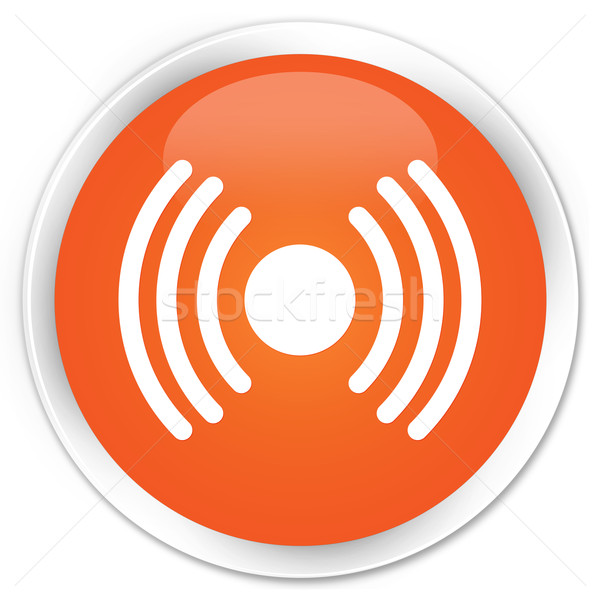 ストックフォト: ネットワーク · 信号 · オレンジ · ボタン · 電話 · 技術