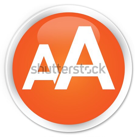 Font size icon glossy green round button Stock photo © faysalfarhan