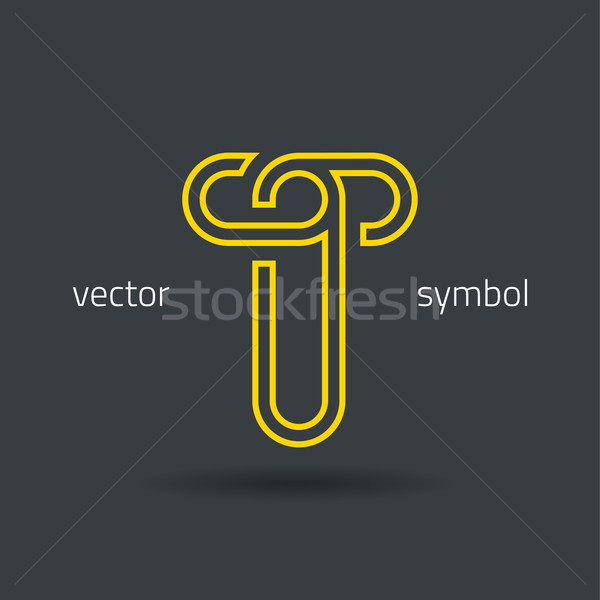 Vektor grafikus kreatív vonal ábécé szimbólum Stock fotó © feabornset