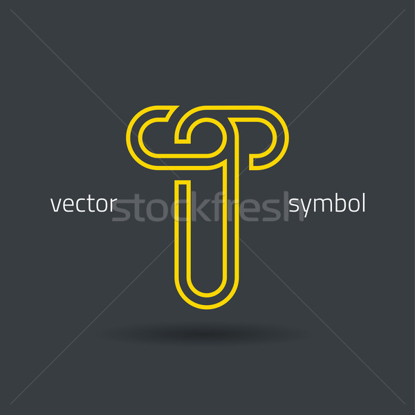 Wektora graficzne twórczej line alfabet symbol Zdjęcia stock © feabornset