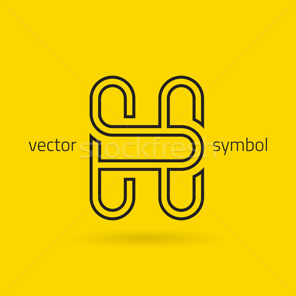 Vecteur graphique Creative ligne alphabet symbole [[stock_photo]] © feabornset