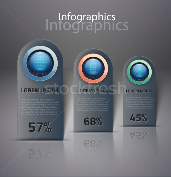 Stockfoto: Vector · grafische · abstract · infographics · iconen · trillend