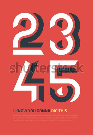 Vector graphic alphabet in a set. Contains vibrant colors and mi Stock photo © feabornset