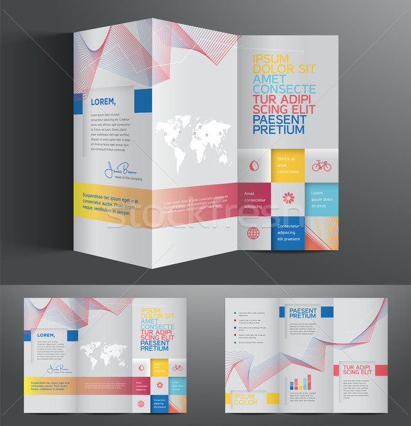 Vector grafische elegante business brochure ontwerp Stockfoto © feabornset