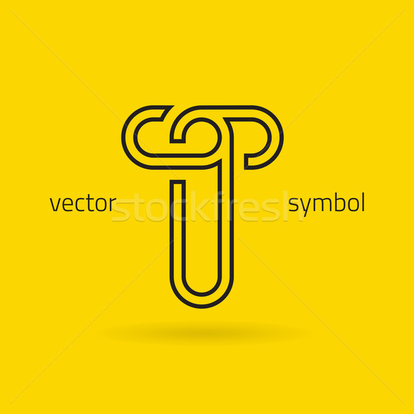 Vector grafische creatieve lijn alfabet symbool Stockfoto © feabornset