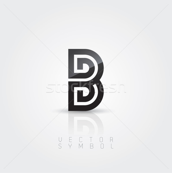 Vector graphic elegant and creative line alphabet / Letter B Stock photo © feabornset