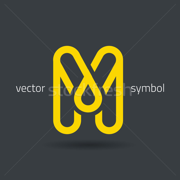 Vetor gráfico criador linha alfabeto símbolo Foto stock © feabornset