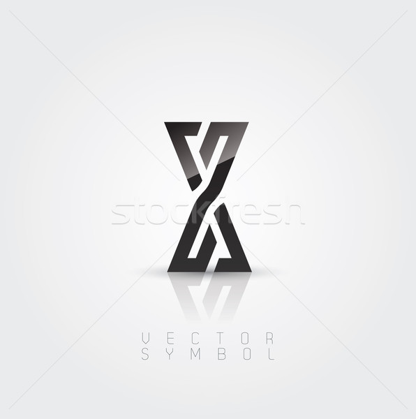 Vector graphic elegant and creative line alphabet / Letter X Stock photo © feabornset
