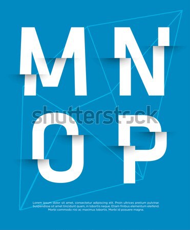 Vector graphic alphabet in a set Stock photo © feabornset
