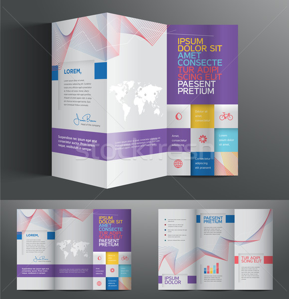 Vector grafische elegante business brochure ontwerp Stockfoto © feabornset