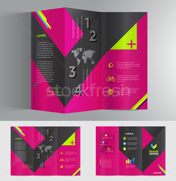 Vector grafische elegante business brochure ontwerp Stockfoto © feabornset