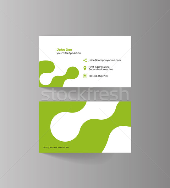 Elegant vector graphic business card with sample text Stock photo © feabornset