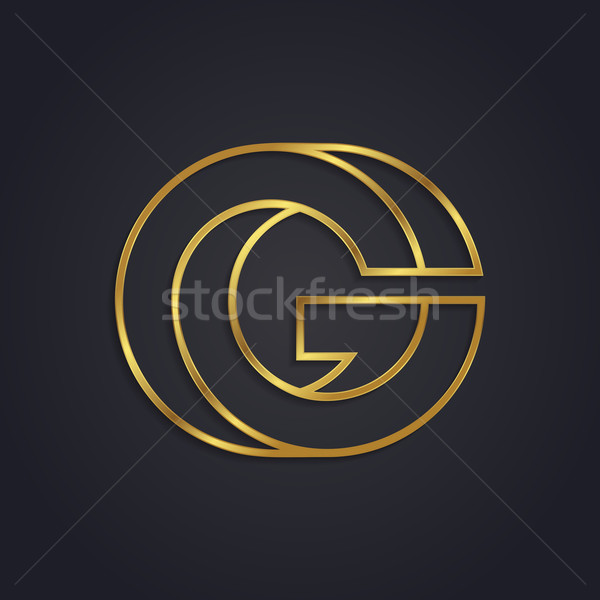 Vector grafische goud alfabet onmogelijk brief Stockfoto © feabornset