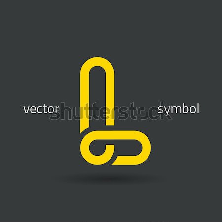 Vector graphic creative line alphabet symbol L Stock photo © feabornset