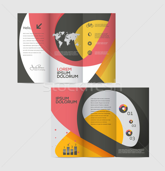 Vector graphic elegant business brochure design for your company Stock photo © feabornset