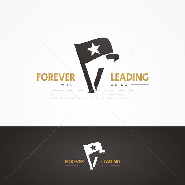 Stockfoto: Vector · grafische · symbool · bedrijf · leiders · vlag