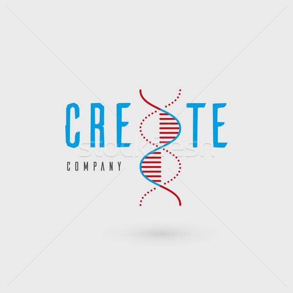 Vector graphic illustration of a DNA symbol with sample text for Stock photo © feabornset