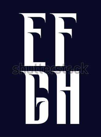 Vector graphic alphabet in a set Stock photo © feabornset