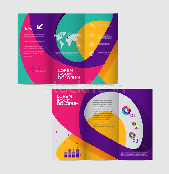 Vector graphic elegant business brochure design for your company Stock photo © feabornset