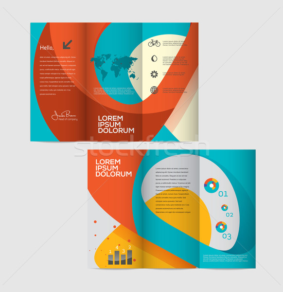 Vector graphic elegant business brochure design for your company Stock photo © feabornset