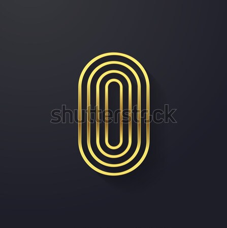 Wektora graficzne twórczej line złota alfabet Zdjęcia stock © feabornset