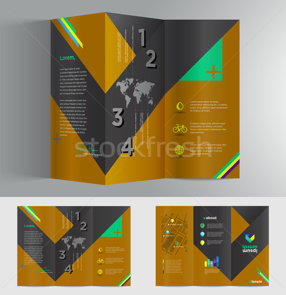 Vector grafische elegante business brochure ontwerp Stockfoto © feabornset