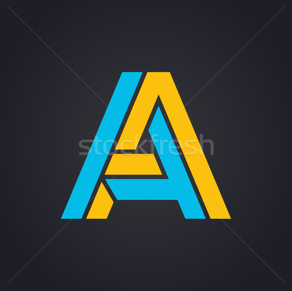 Wektora graficzne elegancki niemożliwy alfabet symbol Zdjęcia stock © feabornset
