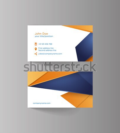 Elegant vector graphic business card with sample text Stock photo © feabornset