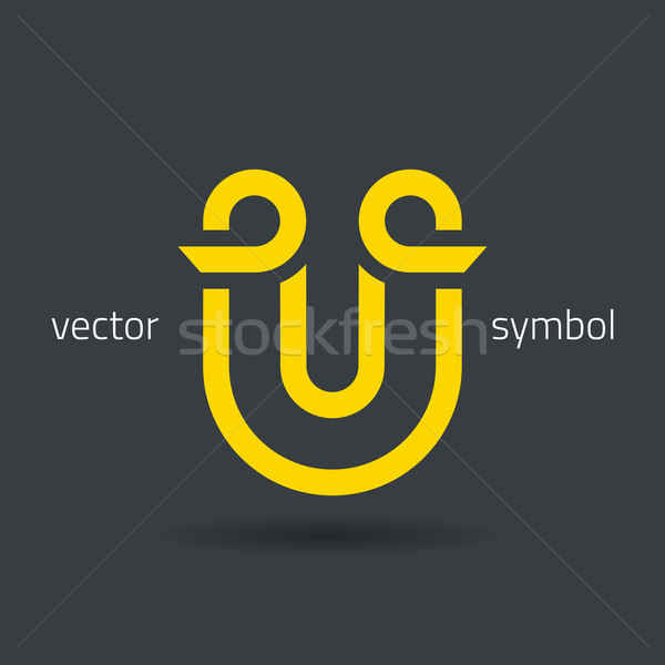 Vector grafische creatieve lijn alfabet symbool Stockfoto © feabornset