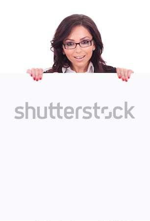 business woman with board Stock photo © feedough