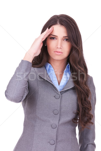 business woman saluting Stock photo © feedough