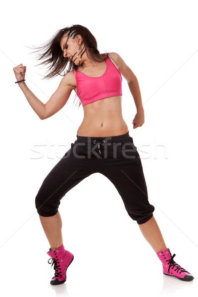 stylish hip-hop dancer showing biceps Stock photo © feedough