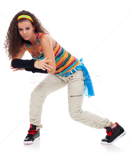pretty modern slim hip-hop style dancer Stock photo © feedough