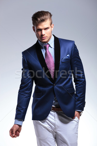 young business man posing with hand in pocket Stock photo © feedough