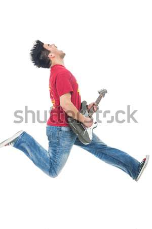 excited rock star poiting to the camera Stock photo © feedough