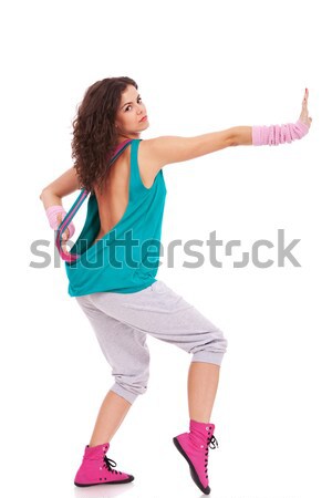 woman dancer with hand stretched Stock photo © feedough