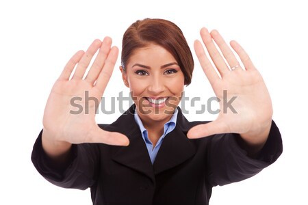 Business woman hands frame Stock photo © feedough