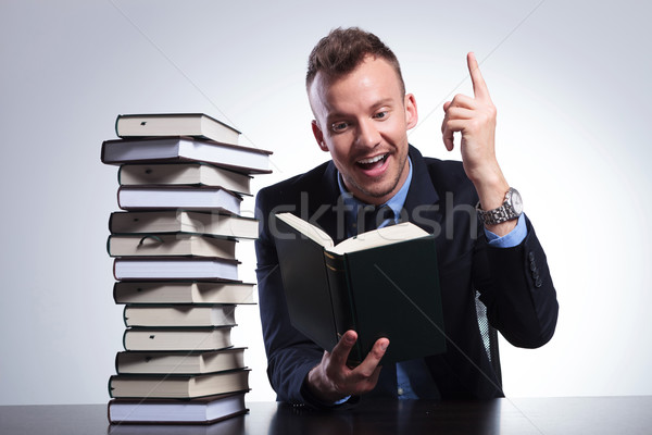business man understands his book Stock photo © feedough