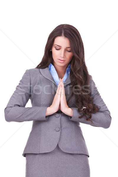 business woman praying Stock photo © feedough